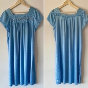 Vintage Vanity Fair Embroidered Nightgown. Made in USA